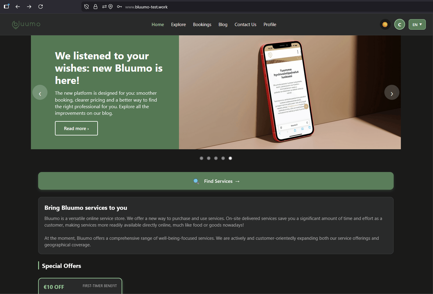 Booking flow